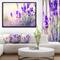 Designart - Purple Lavender Field - Floral Photography Framed Canvas Art Print